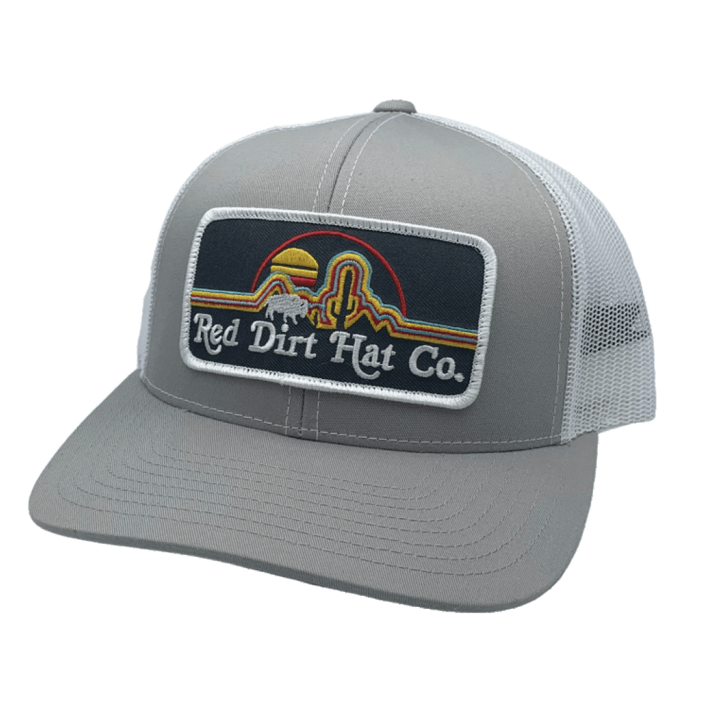 Red Dirt Designs Silver and White Neon Buffalo Cap