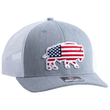 Red Dirt Heather Grey USA Buffalo Cap