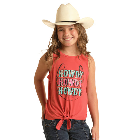 Rock & Roll Cowgirl Orange Howdy Tank