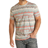 Panhandle Unisex Turquoise/Red Aztec Tee