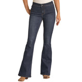 Rock & Roll Cowgirl Dark Wash Flare Jeans