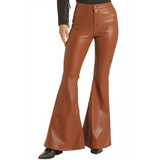 Rock & Roll Brown Pleather Bell Bottom Pants