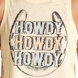 Rock & Roll Cowgirl Cream Howdy Tank