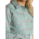 Rough Stock By Rock & Roll Cowgirl Long Sleeve Snap Western Shirt