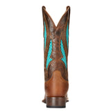 Ariat Women's VentTEK Distressed Brown and Turquoise Wide Square Toe Boot