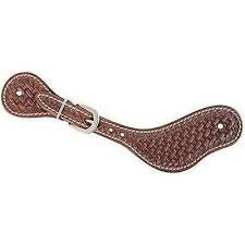 Cashel Chocolate Basket Weave Spur Strap