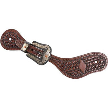 Cashel Chestnut Diamond Spur Strap Antique Buckle