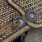 Showman Tooled Leather Saddle Bag