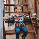 Shea Baby Buffalo Fringe Long Sleeve Onesie