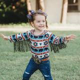 Shea Baby Buffalo Fringe Long Sleeve Onesie