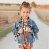 Shea Baby Infant/Toddler Denim Fringe Jacket