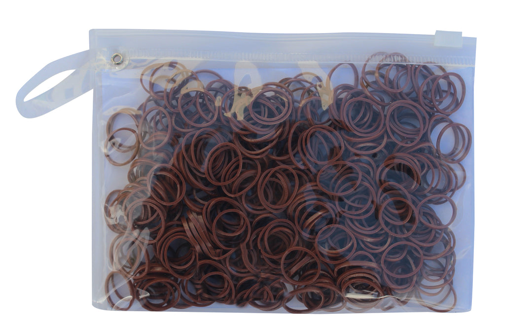 Professional's Choice Brown Slick Bands Horse Braiding Rubber Bands