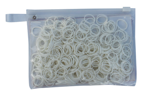 Professional's Choice White Slick Bands Horse Braiding Rubber Bands