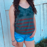 Olive American Flag Tank