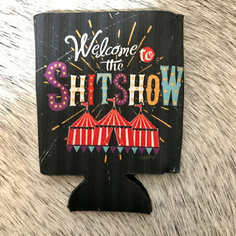 Rebel Rose Black Graphic Koozie - Welcome to the Shit Show