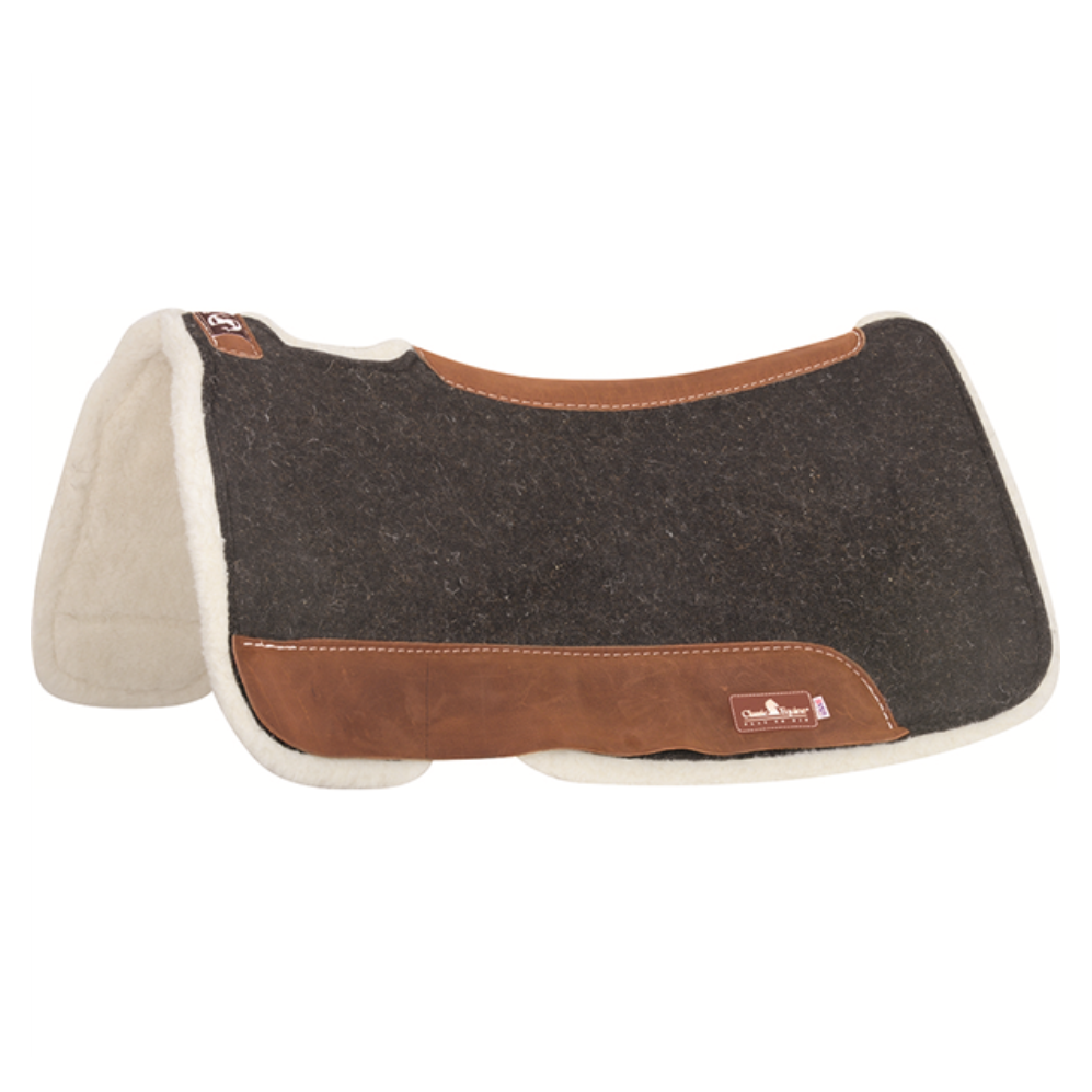 Classic Equine Black Zone Felt and Fleece Saddle Pad