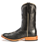 Rios of Mercedes Black Smooth Quill Ostrich Square Toe