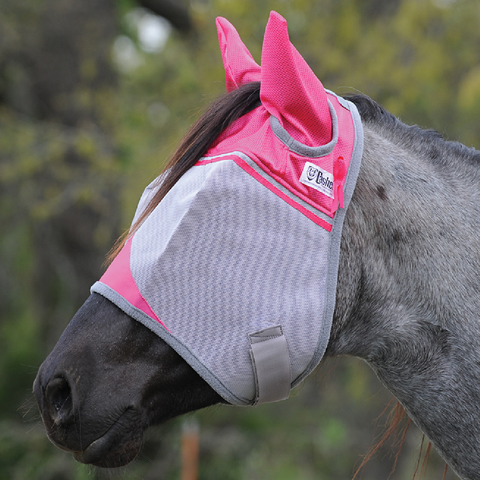 Cashel Pink- Full Ears Fly Mask - Supports Breast Cancer Research 