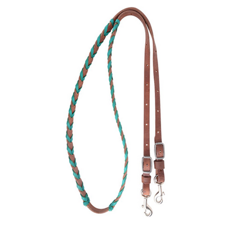 Martin Turquiose Latigo Laced Barrel Reins