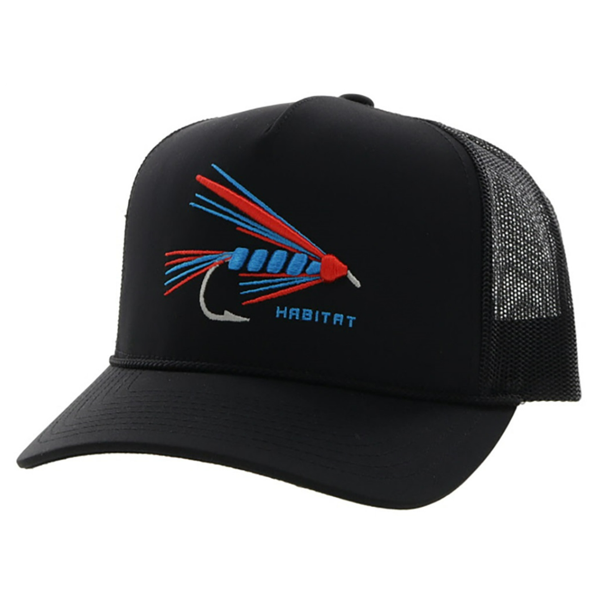 Hooey Black Fishing Hook Cap