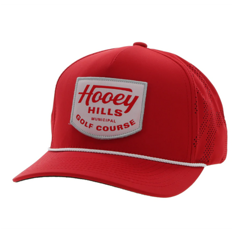 Hooey High Profile Red Cap-Hooey Hills Golf Course Patch