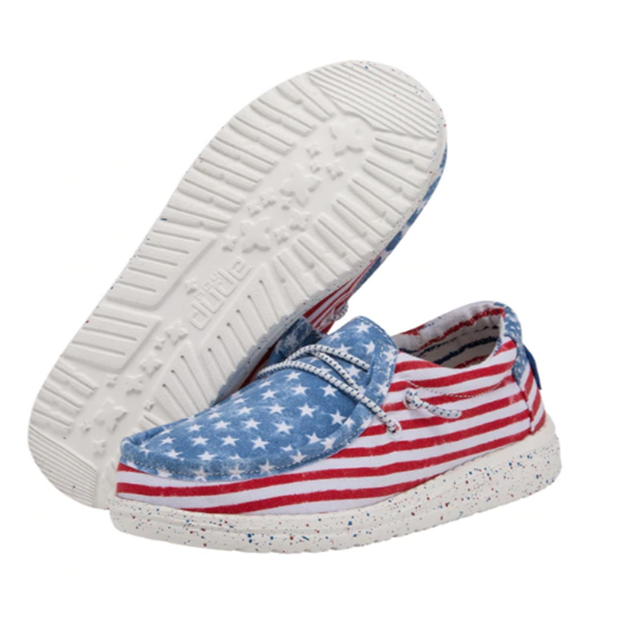 NEW HEY DUDE men\'s wally shoes in stars \'n stripe Hey Dude Wally Stars N main image 3