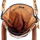American Darling Tooled Aztec Fringe Crossbody