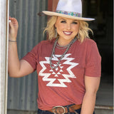 Texas True Alex Aztec Tee-Clay