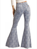 Rock & Roll Cowgirl Light Wash Aztec Jeans