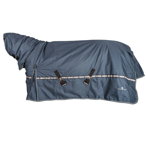 Classic Equine 10K Cross Trainer Winter Hooded Horse Blanket- Slate