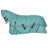 Classic Equine 10K Cross Trainer Hooded Winter Horse Blanket - Turquoise