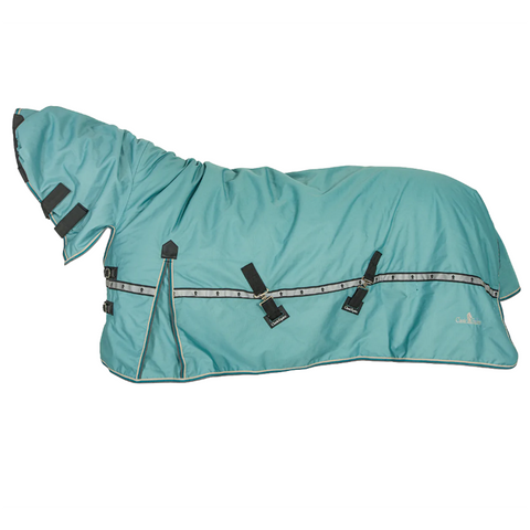 Classic Equine 10K Cross Trainer Hooded Winter Horse Blanket - Turquoise