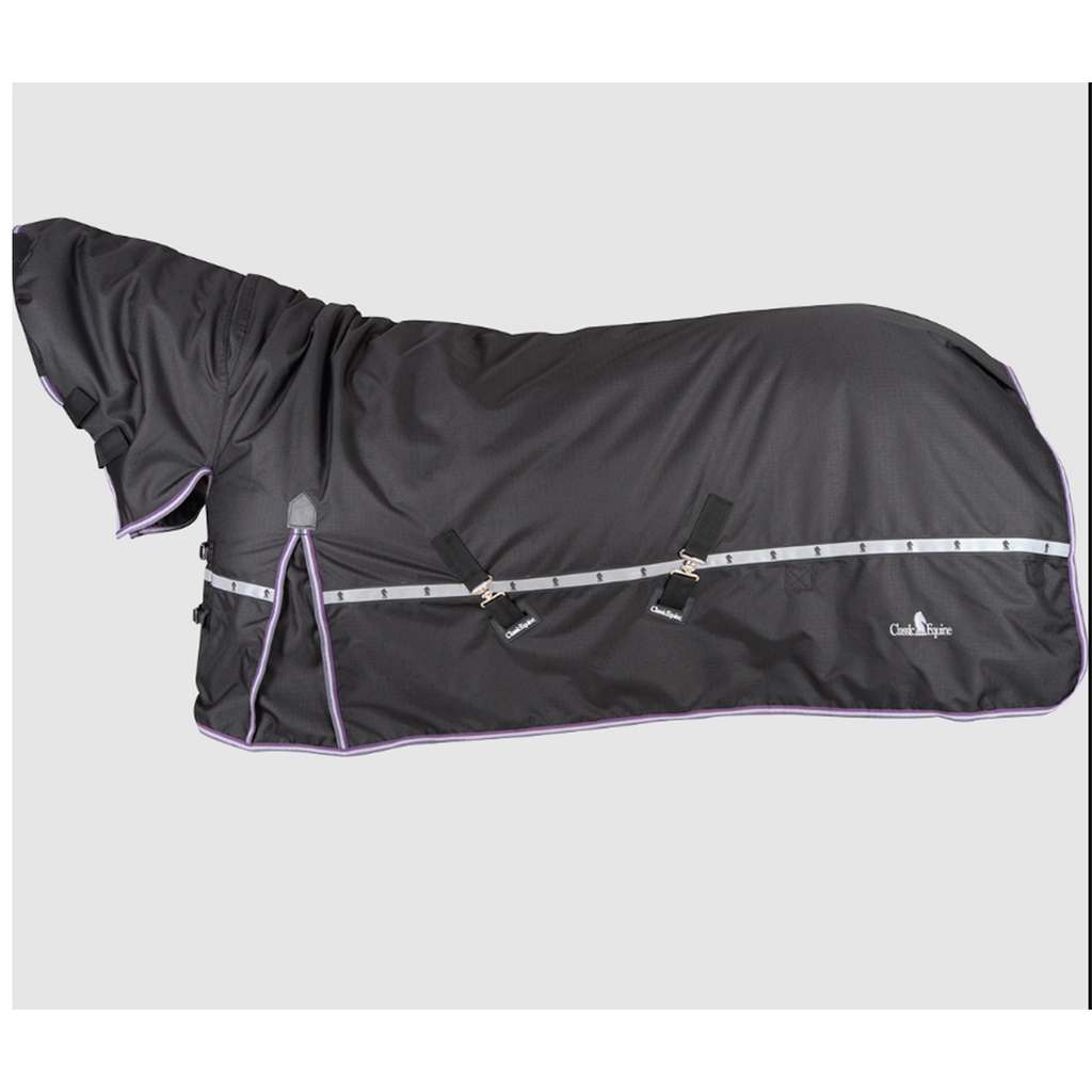 Classic Equine 10K Hooded Winter Horse Blanket Black