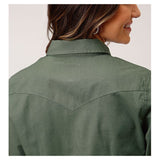 Solid Olive Green Long Sleeve Shirt
