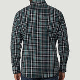 Wrangler Men's Green & Black Plaid Long Sleeve Shirt