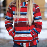 Kids Cruel Girl Multi Stripe Shirt With Hood