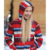 Kids Cruel Girl Multi Stripe Shirt With Hood