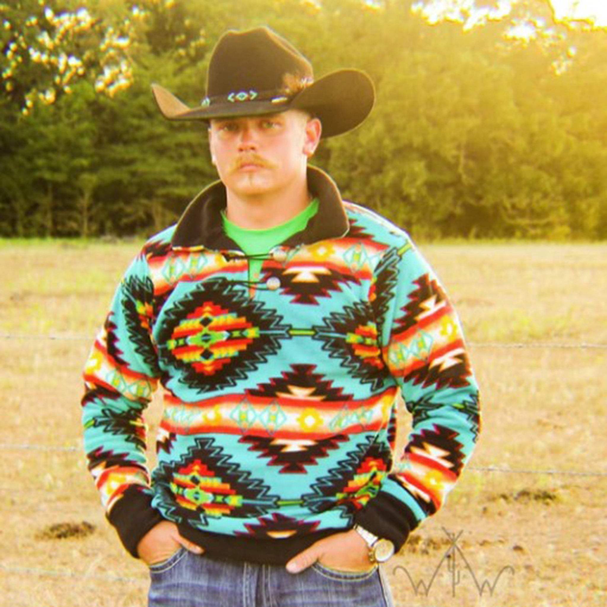 Electric Aztec Pullover