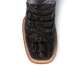 Ferrini Ladies Black/Purple Caiman Hornback Crocodile Print Boots