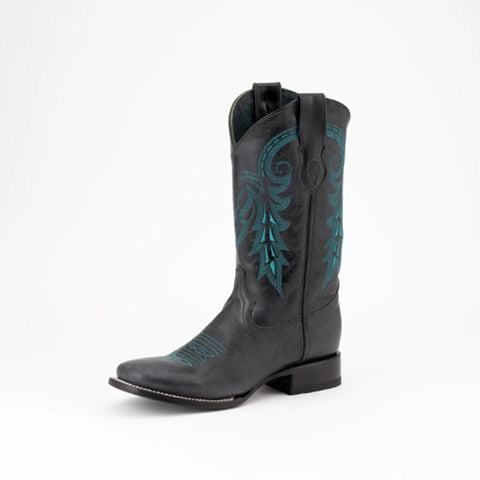 Ferrini Men's Turquoise Stitched "Blaze" Square Toe