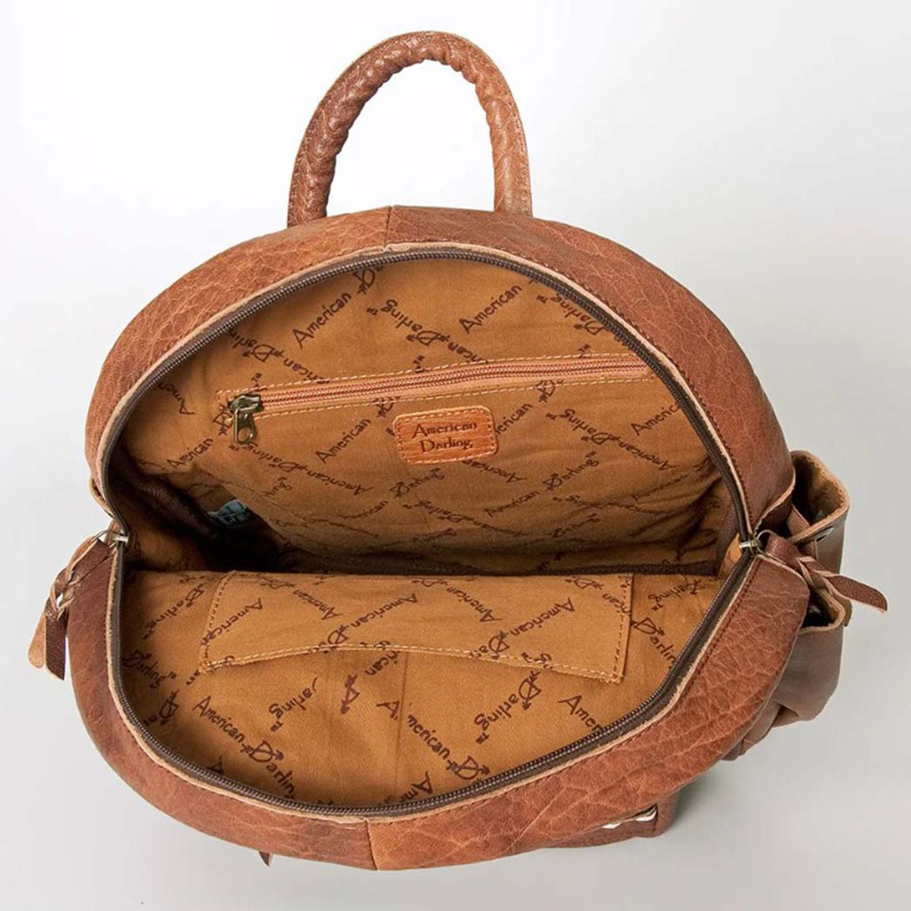 amerileather joreah leather backpack American Darling Turquoise Aztec Backpack