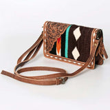 American Darling Brown Aztec & Tooled Leather Wallet