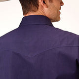 Roper Men's Solid Purple Snap Shirt