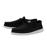 Hey Dude Men's Wally Slub Canvas Black