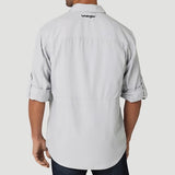 Wrangler Men's Solid High Rise Grey Shirt