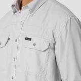Wrangler Men's Solid High Rise Grey Shirt