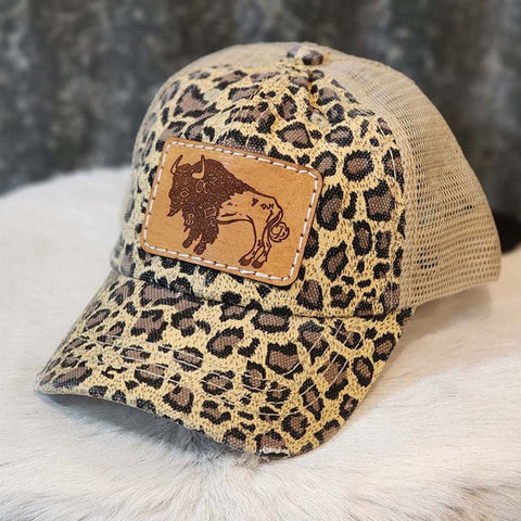 Youth Leopard/Buffalo Cap