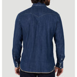 Wrangler Men's Dark Denim Snap Shirt