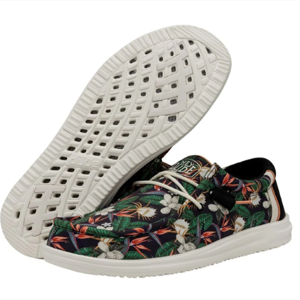 hey dude monstera shoes Hey Dude Men's Wally H20 Bird Of Paradise