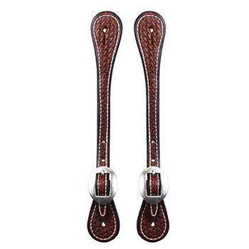 Men's Thin Basketweave Spur Straps